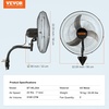 image:imageVEVOR Wall Mount Fan 18 Inch IP44 Waterproof 3 Speed Metal Fan with Triangle Bracket Set for Commercial Warehouse Greenhouse Workshop Covered Patio Factory and Basement20 Inch 2 Pack