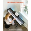 image:imageVEVOR Weighted Digital Piano 88 Keys Fully Weighted Electric Piano Keyboard with Furniture Stand Power Adapter Triple Pedal Record Function 280 Tones Wireless Connection for Beginners BlackBlack  without Stand