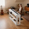 image:imageVEVOR Weighted Digital Piano 88 Keys Fully Weighted Electric Piano Keyboard with Furniture Stand Power Adapter Triple Pedal Record Function 280 Tones Wireless Connection for Beginners BlackWhite