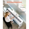 image:imageVEVOR Weighted Digital Piano 88 Keys Fully Weighted Electric Piano Keyboard with Furniture Stand Power Adapter Triple Pedal Record Function 280 Tones Wireless Connection for Beginners BlackWhite