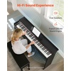 image:imageVEVOR Weighted Digital Piano 88 Keys Fully Weighted Electric Piano Keyboard with Furniture Stand Power Adapter Triple Pedal Record Function 280 Tones Wireless Connection for Beginners BlackBlack  with Cover