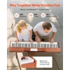 image:imageVEVOR Weighted Digital Piano 88 Keys Fully Weighted Electric Piano Keyboard with Furniture Stand Power Adapter Triple Pedal Record Function 280 Tones Wireless Connection for Beginners BlackBrown