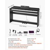 image:imageVEVOR Weighted Digital Piano 88 Keys Fully Weighted Electric Piano Keyboard with Furniture Stand Power Adapter Triple Pedal Record Function 280 Tones Wireless Connection for Beginners BlackBlack  with Cover