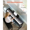 image:imageVEVOR Weighted Digital Piano 88 Keys Fully Weighted Electric Piano Keyboard with Furniture Stand Power Adapter Triple Pedal Record Function 280 Tones Wireless Connection for Beginners BlackBlack