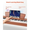 image:imageVEVOR Weighted Digital Piano 88 Keys Fully Weighted Electric Piano Keyboard with Furniture Stand Power Adapter Triple Pedal Record Function 280 Tones Wireless Connection for Beginners BlackBrown