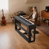 image:imageVEVOR Weighted Digital Piano 88 Keys Fully Weighted Electric Piano Keyboard with Furniture Stand Power Adapter Triple Pedal Record Function 280 Tones Wireless Connection for Beginners BlackBlack
