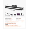 image:imageVEVOR Weighted Digital Piano 88 Keys Fully Weighted Electric Piano Keyboard with Furniture Stand Power Adapter Triple Pedal Record Function 280 Tones Wireless Connection for Beginners BlackBlack  without Stand