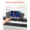 image:imageVEVOR Weighted Digital Piano 88 Keys Fully Weighted Electric Piano Keyboard with Furniture Stand Power Adapter Triple Pedal Record Function 280 Tones Wireless Connection for Beginners BlackBlack  without Stand