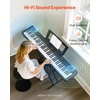 image:imageVEVOR Weighted Digital Piano 88 Keys Fully Weighted Electric Piano Keyboard with Furniture Stand Power Adapter Triple Pedal Record Function 280 Tones Wireless Connection for Beginners BlackBlack  with X Stand