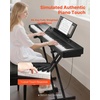 image:imageVEVOR Weighted Digital Piano 88 Keys Fully Weighted Electric Piano Keyboard with Furniture Stand Power Adapter Triple Pedal Record Function 280 Tones Wireless Connection for Beginners BlackBlack  with X Stand
