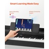 image:imageVEVOR Weighted Digital Piano 88 Keys Fully Weighted Electric Piano Keyboard with Furniture Stand Power Adapter Triple Pedal Record Function 280 Tones Wireless Connection for Beginners BlackBlack  with Cover