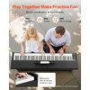 image:imageVEVOR Weighted Digital Piano 88 Keys Fully Weighted Electric Piano Keyboard with Furniture Stand Power Adapter Triple Pedal Record Function 280 Tones Wireless Connection for Beginners BlackBlack  with Cover