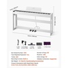 image:imageVEVOR Weighted Digital Piano 88 Keys Fully Weighted Electric Piano Keyboard with Furniture Stand Power Adapter Triple Pedal Record Function 280 Tones Wireless Connection for Beginners BlackWhite