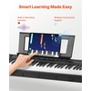 image:imageVEVOR Weighted Digital Piano 88 Keys Fully Weighted Electric Piano Keyboard with Furniture Stand Power Adapter Triple Pedal Record Function 280 Tones Wireless Connection for Beginners BlackBlack  with X Stand