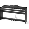 image:imageVEVOR Weighted Digital Piano 88 Keys Fully Weighted Electric Piano Keyboard with Furniture Stand Power Adapter Triple Pedal Record Function 280 Tones Wireless Connection for Beginners BlackBlack  with Cover