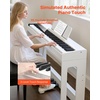 image:imageVEVOR Weighted Digital Piano 88 Keys Fully Weighted Electric Piano Keyboard with Furniture Stand Power Adapter Triple Pedal Record Function 280 Tones Wireless Connection for Beginners BlackWhite
