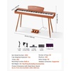 image:imageVEVOR Weighted Digital Piano 88 Keys Fully Weighted Electric Piano Keyboard with Furniture Stand Power Adapter Triple Pedal Record Function 280 Tones Wireless Connection for Beginners BlackBrown