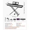 image:imageVEVOR Weighted Digital Piano 88 Keys Fully Weighted Electric Piano Keyboard with Furniture Stand Power Adapter Triple Pedal Record Function 280 Tones Wireless Connection for Beginners BlackBlack  with X Stand