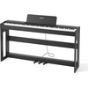 image:imageVEVOR Weighted Digital Piano 88 Keys Fully Weighted Electric Piano Keyboard with Furniture Stand Power Adapter Triple Pedal Record Function 280 Tones Wireless Connection for Beginners BlackBlack