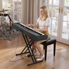image:imageVEVOR Weighted Digital Piano 88 Keys Fully Weighted Electric Piano Keyboard with Furniture Stand Power Adapter Triple Pedal Record Function 280 Tones Wireless Connection for Beginners BlackBlack  without Stand