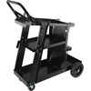 image:imageVEVOR Welding Cart 3Tier Welder Cart Heavy Duty with 400 Lbs Weight Capacity 360 Swivel Wheels Tank Storage Safety Chains Rolling MIG Welder Cart for TIG ARC MMA Plasma Cutter Welding Machine3Tier
