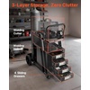 image:imageVEVOR Welding Cart 3Tier Welder Cart Heavy Duty with 400 Lbs Weight Capacity 360 Swivel Wheels Tank Storage Safety Chains Rolling MIG Welder Cart for TIG ARC MMA Plasma Cutter Welding Machine2Tier 4 Drawers
