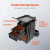 image:imageVEVOR Welding Cart 3Tier Welder Cart Heavy Duty with 400 Lbs Weight Capacity 360 Swivel Wheels Tank Storage Safety Chains Rolling MIG Welder Cart for TIG ARC MMA Plasma Cutter Welding Machine2 Drawers