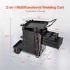image:imageVEVOR Welding Cart 3Tier Welder Cart Heavy Duty with 400 Lbs Weight Capacity 360 Swivel Wheels Tank Storage Safety Chains Rolling MIG Welder Cart for TIG ARC MMA Plasma Cutter Welding Machine2 Drawers