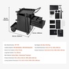 image:imageVEVOR Welding Cart 3Tier Welder Cart Heavy Duty with 400 Lbs Weight Capacity 360 Swivel Wheels Tank Storage Safety Chains Rolling MIG Welder Cart for TIG ARC MMA Plasma Cutter Welding Machine2 Drawers