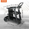 image:imageVEVOR Welding Cart 3Tier Welder Cart Heavy Duty with 400 Lbs Weight Capacity 360 Swivel Wheels Tank Storage Safety Chains Rolling MIG Welder Cart for TIG ARC MMA Plasma Cutter Welding Machine3Tier