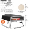 image:imageVEVOR WoodFired Pizza Oven Outdoor 12 Auto Rotate Pizza Ovens Portable Pellet Pizza Maker with Thermometer amp Electric Rotating System Pizza Stone Carry Bag amp Shovel for Backyard Patio Camping16 Inch