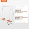 image:imageVEVOR Z Rack Industrial Grade Z Base Garment Rack Rolling Sturdy Steel Z Base Clothing Rack with Lockable Casters for Home Clothing Store Display Orange 3 Sets24 x 63 x 71