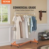 image:imageVEVOR Z Rack Industrial Grade Z Base Garment Rack Rolling Sturdy Steel Z Base Clothing Rack with Lockable Casters for Home Clothing Store Display Orange 3 Sets24 x 63 x 71