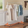 image:imageVEVOR Z Rack Industrial Grade Z Base Garment Rack Rolling Sturdy Steel Z Base Clothing Rack with Lockable Casters for Home Clothing Store Display Orange 3 Sets24 x 63 x 71