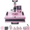 image:imageVEVOR 15x15 Heat Press Machine 8 in 1 Combo with 30 OZ Tumbler Press amp Hat Press Slide Out Heat Press Sublimation Machine for TShirts Hats Caps Tumblers Glass Cans Mugs and Plates Light Green8in115x1530OZPink