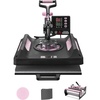 image:imageVEVOR 15x15 Heat Press Machine 8 in 1 Combo with 30 OZ Tumbler Press amp Hat Press Slide Out Heat Press Sublimation Machine for TShirts Hats Caps Tumblers Glass Cans Mugs and Plates Light Green5 in 1 Pink15x1530OZ
