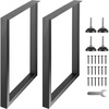 image:imageVEVOR 28 Inch Adjustable Furniture Legs Square Reinforced Steel Office Table Legs Set of 2 for DIY Max Load 1000 lbs Heavy Duty Desk Legs Quick Instalation amp Rich Accessories Legs Black28H x NA W