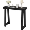 image:imageVEVOR 36 in Console Table Modern Desk Behind The Couch Wooden Rectangle Entrance Desk Narrow Long Sofa Table Accent Stand Ideal for Hallway Bedroom Living Room Foyer Easy Assembly NaturalBlack