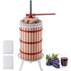 image:imageVEVOR 475 Gal18L Fruit Wine Press Solid Wood Basket with 8 Blocks Heavy Duty Manual Juice Maker Cider Apple Grape Tincture Honey Olive Oil Making Press with Handle for Kitchen Home793 Gal