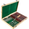 image:imageVEVOR 8Piece Wood Lathe Chisel Kit HSS Steel Blades Woodworking Turning Tools with Wooden Storage Case Ideal for Wood Root and Furniture Carving  Red