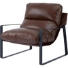 image:imageVEVOR Accent Chair Modern PU Leather Armchair Cozy Upholstered Chair with Soft Foam Cushioning Sturdy Metal Frame and Detachable Cushion for Living Room Bedroom Reading Room Office BrownBrown