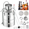 image:imageVEVOR Alcohol Still 132Gal50L Alcohol Distiller Stainless Steel Distillery Kit for Alcohol With Copper Tube amp Pump Home Brewing Kit Buildin Thermometer for DIY Whisky Wine BrandySilver