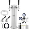 image:imageVEVOR Beer Drip Tray 304 Stainless Steel Kegerator Drip Trays with 4 NonSlip Rubber Pads and Detachable Cover HeatCold Resistant Beer Tower Drip Pan for Bar Restaurant Coffee Shop HomeDual Faucets Beer Tower