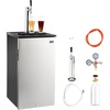 image:imageVEVOR Beer Kegerator Triple Tap Commercial Draft Beer Dispenser for D system Full Size Keg Refrigerator with 5lbs CO2 Tank Hold 3 Sixth2 Slim3 Ball lock keg 3 taps  D system  stainless steelSilver