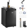 image:imageVEVOR Beer Kegerator Triple Tap Commercial Draft Beer Dispenser for D system Full Size Keg Refrigerator with 5lbs CO2 Tank Hold 3 Sixth2 Slim3 Ball lock keg 3 taps  D system  stainless steelBlack