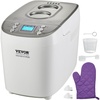 image:imageVEVOR Bread Maker 19in1 2LB Dough Machine Nonstick Ceramic Pan Automatic Breadmaker with Gluten Free Setting Whole Wheat Bread Making Digital Programmable 3 Loaf Sizes 3 Crust ColorsWhiteSilver