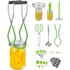 image:imageVEVOR Canning Supplies Starter Kit 9 Pieces Stainless Steel Water Bath Canning Kit for Beginners Canning Tools Set Ladle Measuring Spoon amp Cup Funnel Tongs Jar Lifter Jar Wrench9PCS