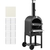 image:imageVEVOR Dual Fuel Outdoor Pizza Oven 12 AutoRotating Propane amp Wood Pellet Pizza Ovens MultiFuel Pizza Maker with Electric Rotation System amp Thermometer for Outside Patio Camping amp Backyard12Inch Wood Pizza Oven