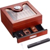 image:imageVEVOR Electric Humidor 70L 400 Counts Electric Cigar Humidor Cabinet with Compressor Cooling Constant Humidity amp Temperature Control Spanish Cedar Wood Shelves amp Drawers 4 Layers for HouseholdBlack