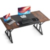 image:imageVEVOR Executive Desk 709 x 315 inch Large Computer Desk PC Workstation for Home Office Modern Simple Wood Laptop Study Writing Table Metal Frame Business Furniture Rustic Brown and Black708  315